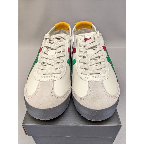 Authentic Onitsuka Tiger MEXICO 66 Leather 1183C102 201 BIRCH/GREEN Size US 7.5 - Picture 4 of 12